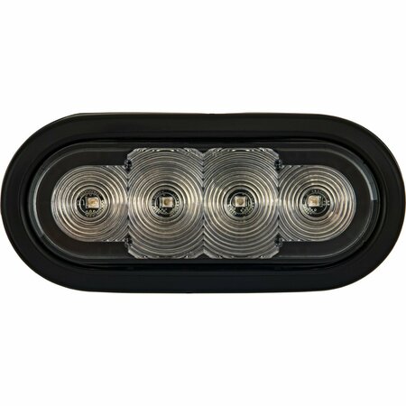 BUYERS PRODUCTS 6 Inch LED Oval Strobe Light with Amber/Green LEDs and Clear Lens SL62AG